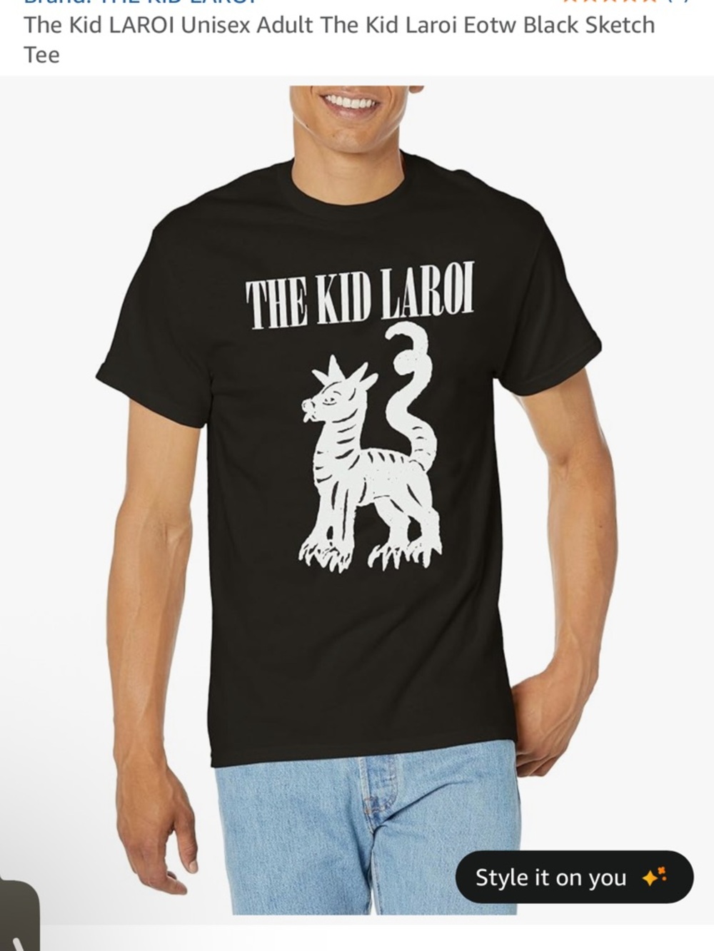 The Kid Laroi Black Graphic Short Sleeve Tee